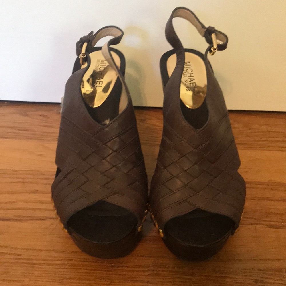 Brown Michael Kors wedges
